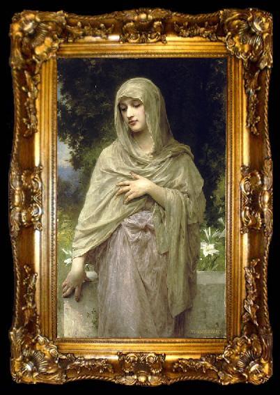framed  William-Adolphe Bouguereau Modestie, ta009-2